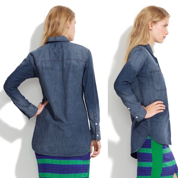 Madewell Chambray Ex-Boyfriend Shirt - Picture 2 of 8